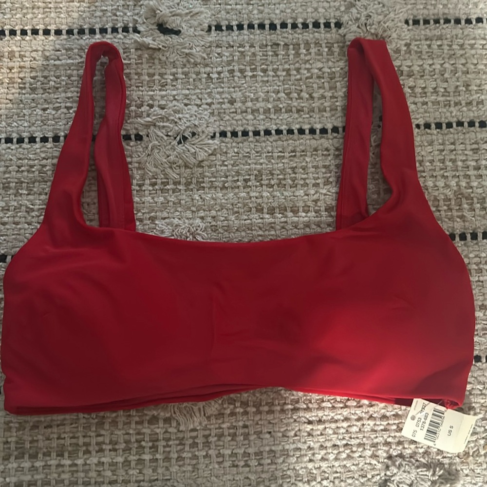 Aerie red bikini top